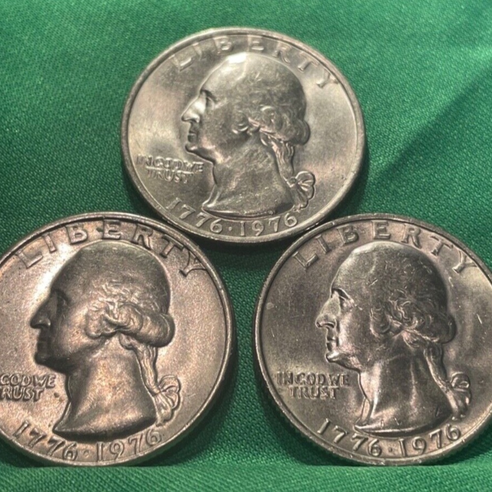 1976 Washington 3 Clad Quarters Grading Choice circulated - Picture 3 of 5